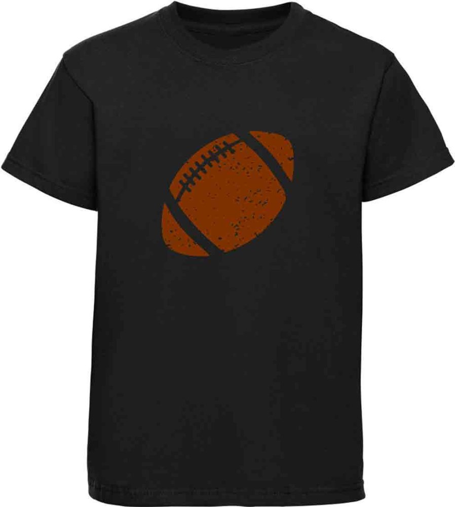 Kinder T-Shirt mit braunem American Football